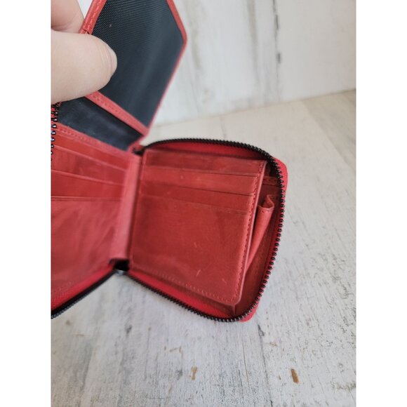 Unique red slot wallet mens accessory zipper getto deri - Picture 6 of 9